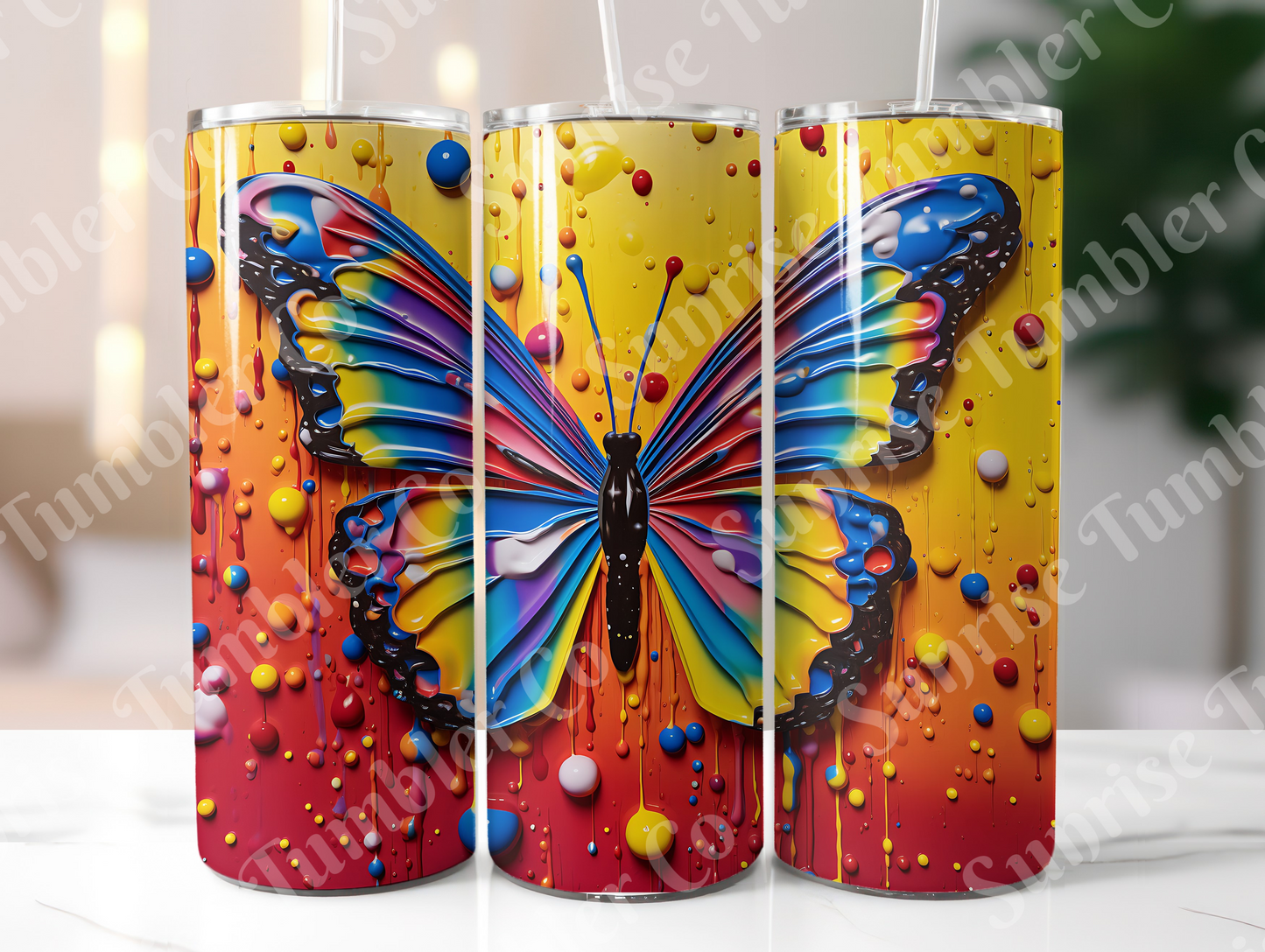 Butterflies Variety Part 4 - 20 oz and 30 oz Tumblers (Glow In The Dark Options Available)