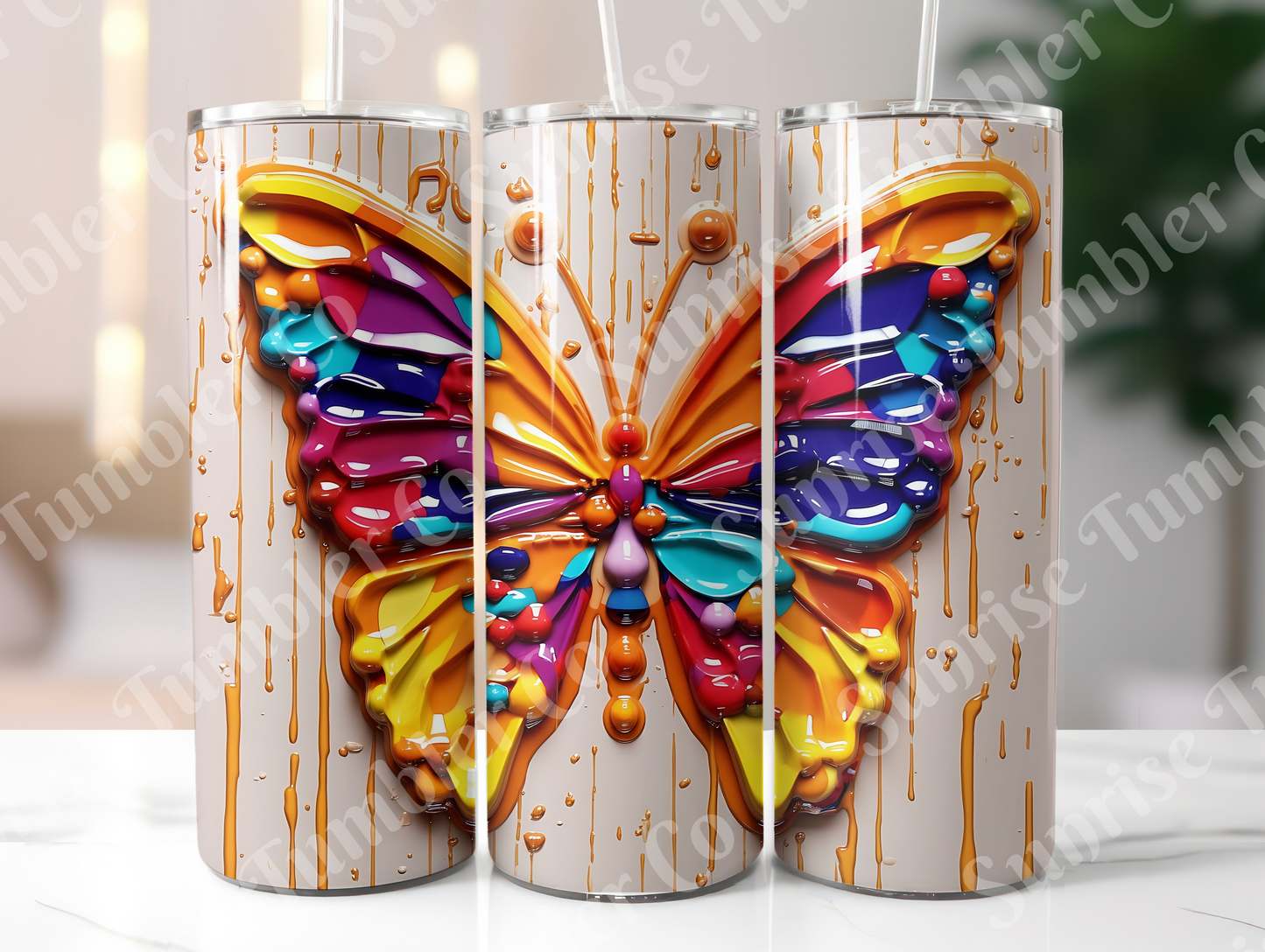 Butterflies Variety Part 4 - 20 oz and 30 oz Tumblers (Glow In The Dark Options Available)