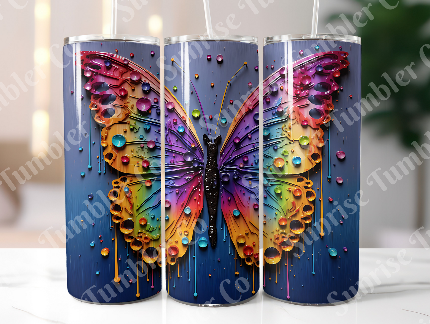 Butterflies Variety Part 4 - 20 oz and 30 oz Tumblers (Glow In The Dark Options Available)