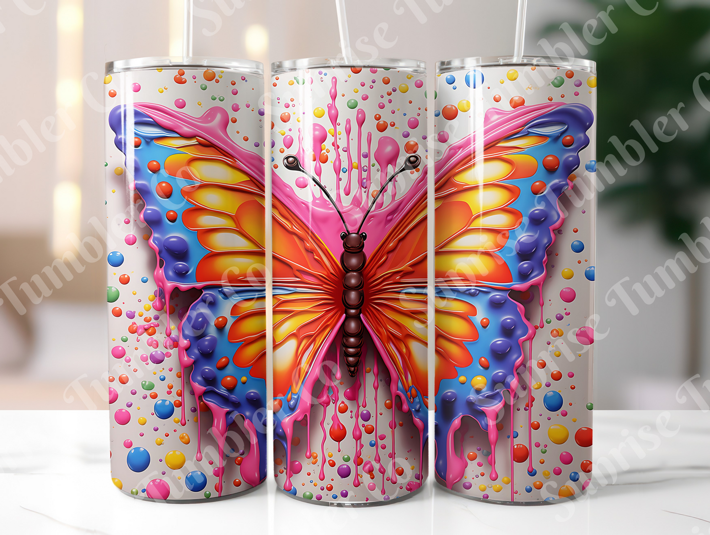Butterflies Variety Part 4 - 20 oz and 30 oz Tumblers (Glow In The Dark Options Available)