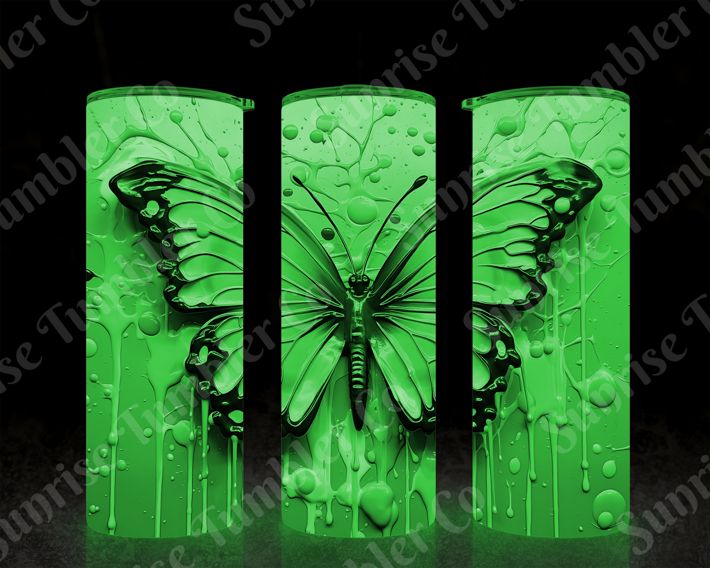 Butterflies Variety Part 4 - 20 oz and 30 oz Tumblers (Glow In The Dark Options Available)