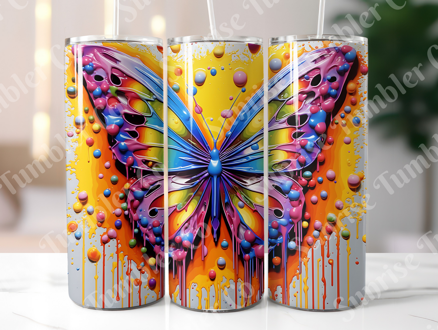 Butterflies Variety Part 4 - 20 oz and 30 oz Tumblers (Glow In The Dark Options Available)
