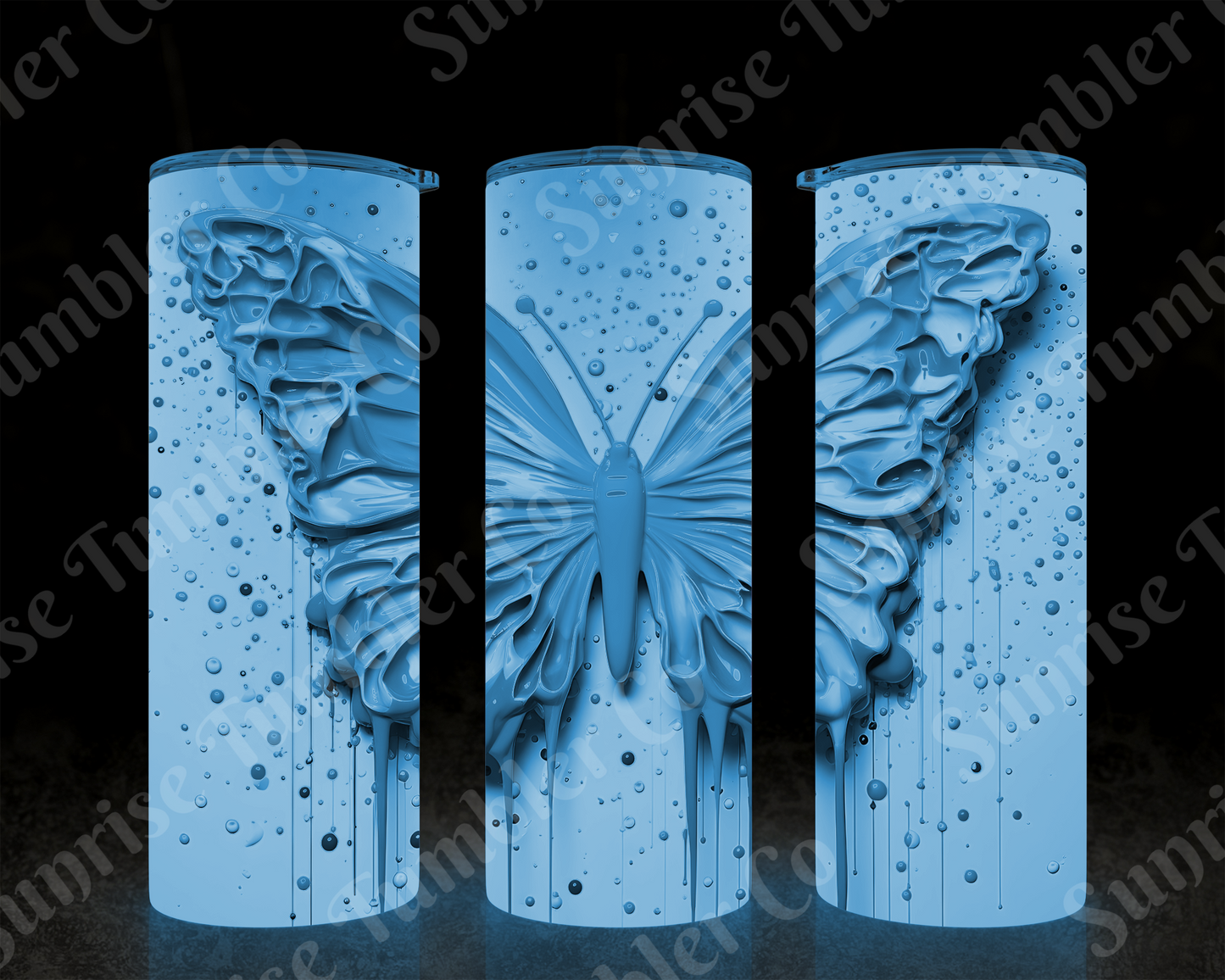 Butterflies Variety Part 4 - 20 oz and 30 oz Tumblers (Glow In The Dark Options Available)