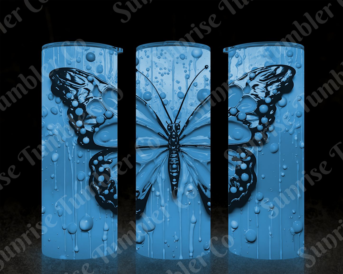 Butterflies Variety Part 4 - 20 oz and 30 oz Tumblers (Glow In The Dark Options Available)