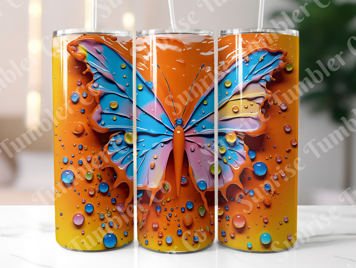 Butterflies Variety Part 4 - 20 oz and 30 oz Tumblers (Glow In The Dark Options Available)