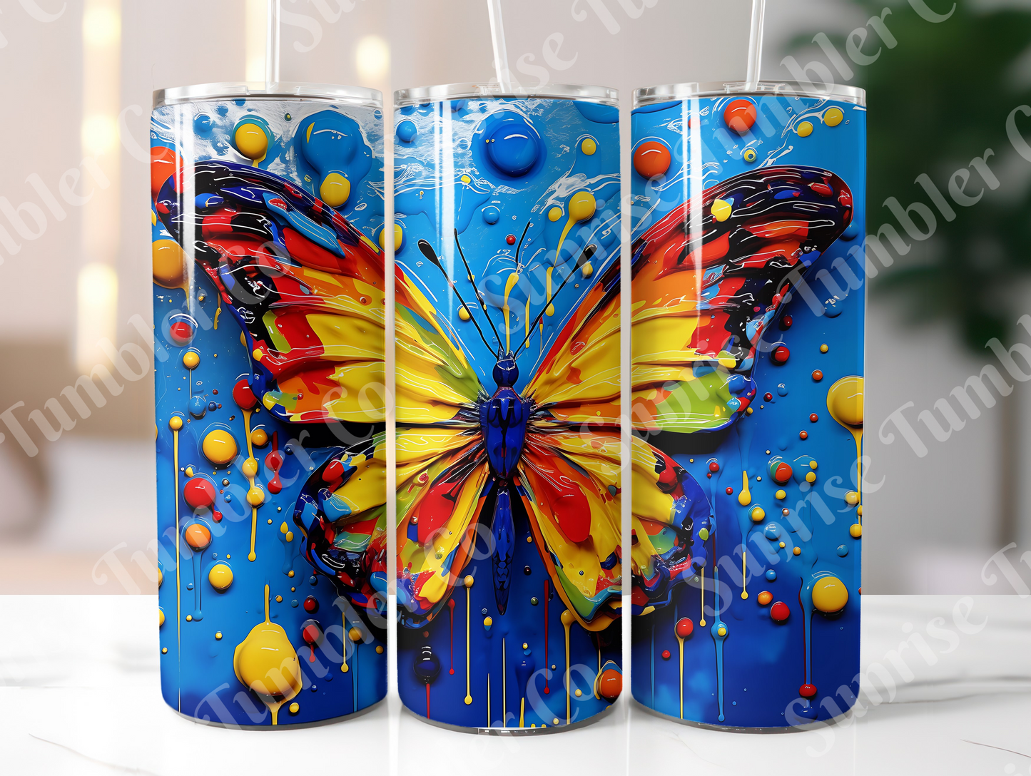 Butterflies Variety Part 4 - 20 oz and 30 oz Tumblers (Glow In The Dark Options Available)