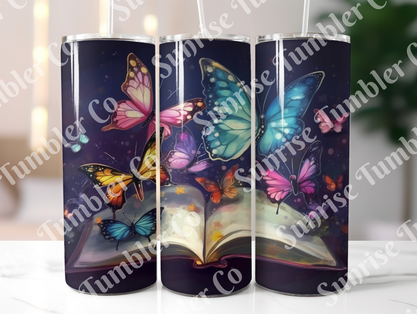 Butterflies Variety Part 3 - 20 oz and 30 oz Tumblers (Glow In The Dark Options Available)