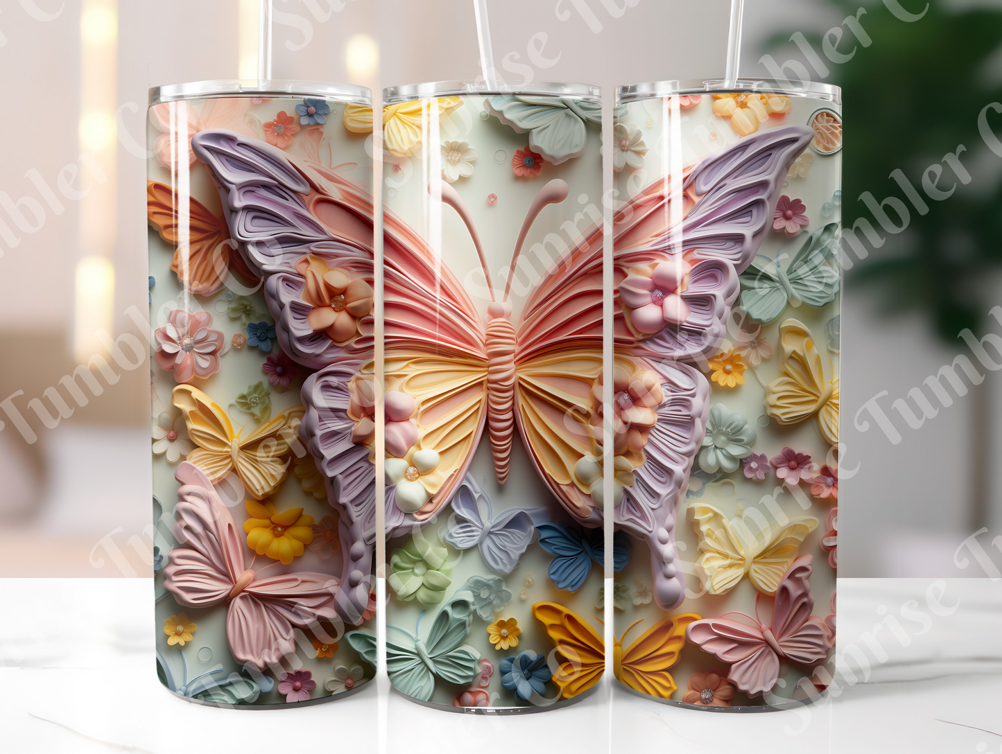 Butterflies Variety Part 3 - 20 oz and 30 oz Tumblers (Glow In The Dark Options Available)