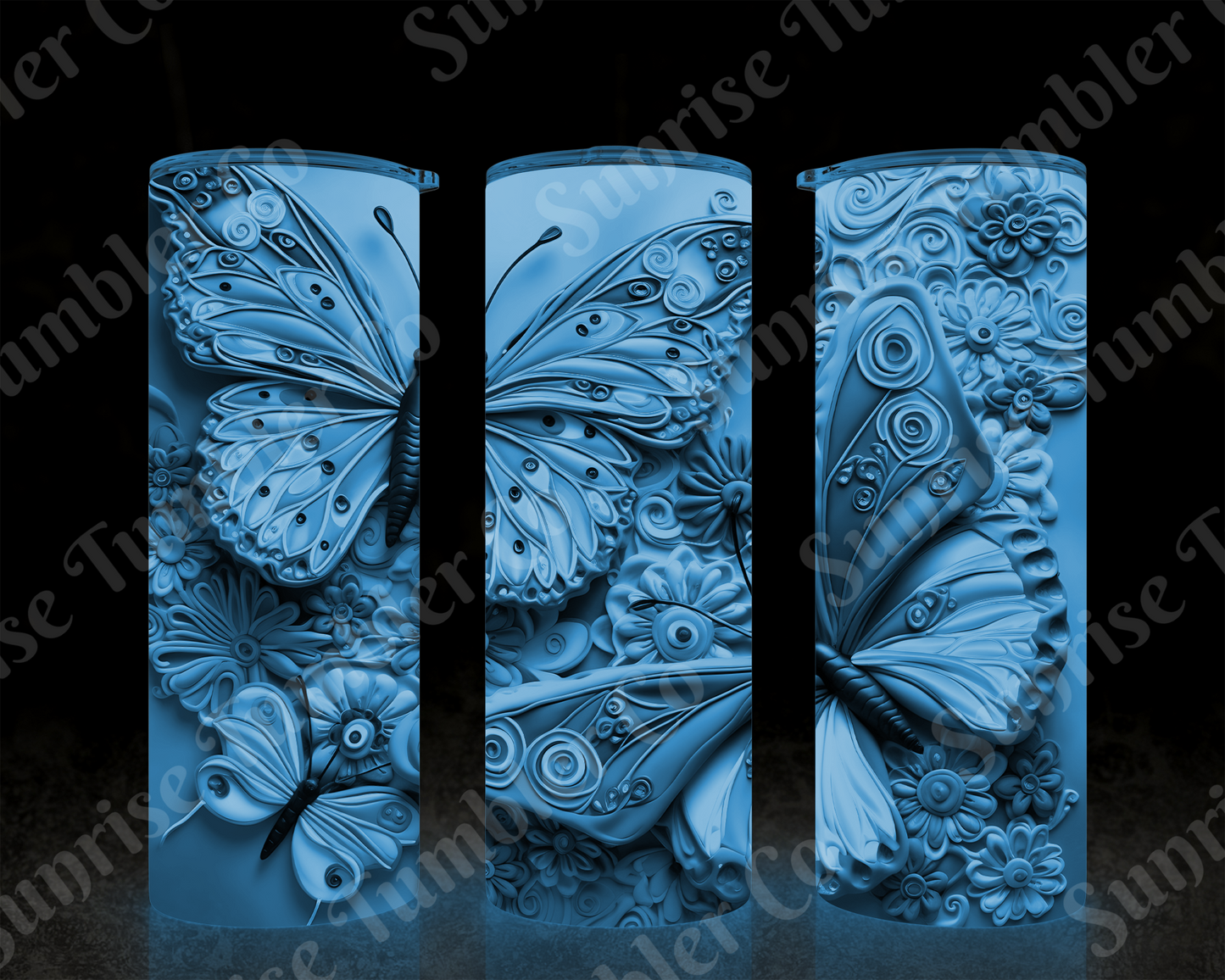 Butterflies Variety Part 3 - 20 oz and 30 oz Tumblers (Glow In The Dark Options Available)