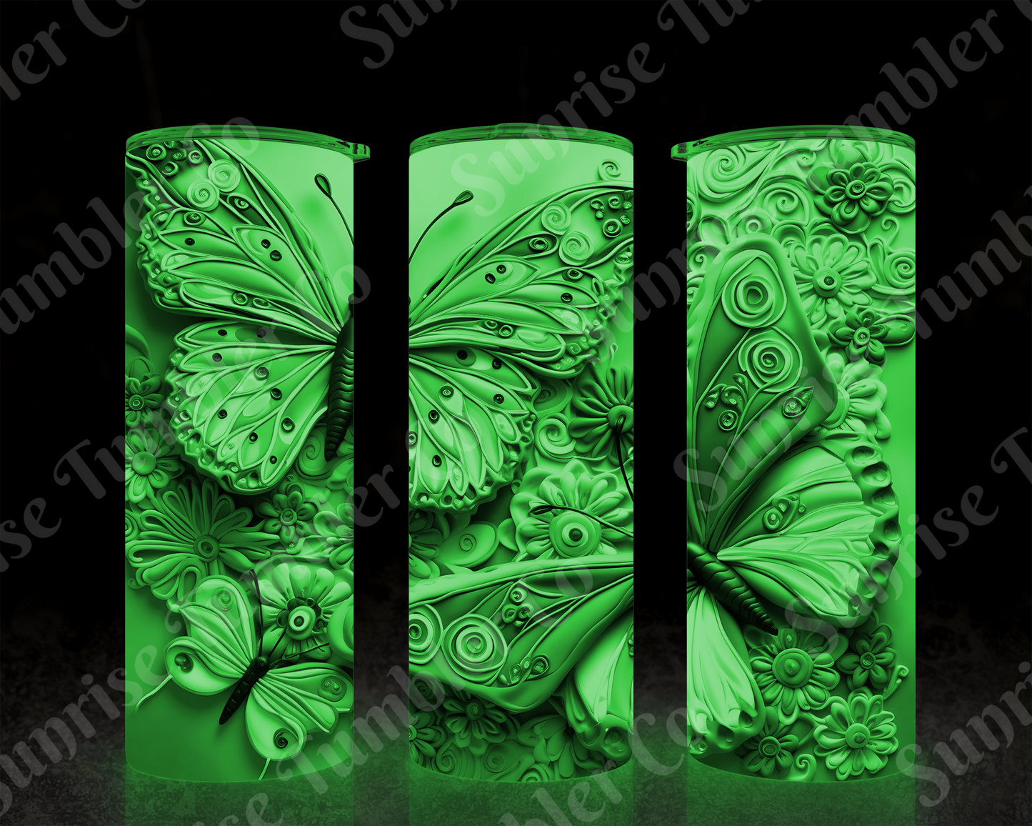 Butterflies Variety Part 3 - 20 oz and 30 oz Tumblers (Glow In The Dark Options Available)