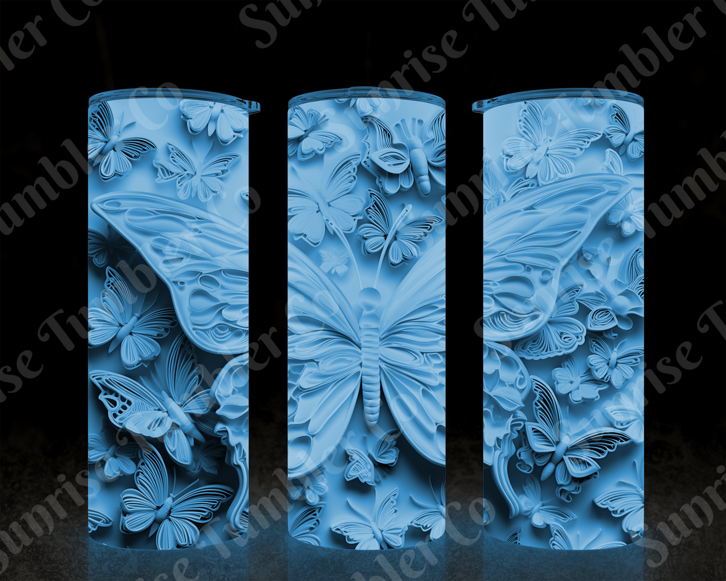 Butterflies Variety Part 3 - 20 oz and 30 oz Tumblers (Glow In The Dark Options Available)