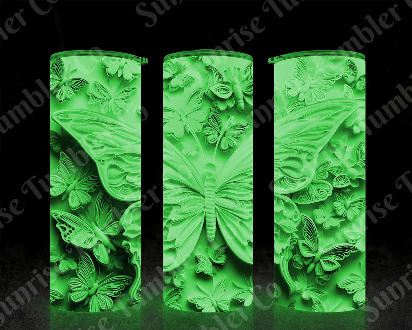 Butterflies Variety Part 3 - 20 oz and 30 oz Tumblers (Glow In The Dark Options Available)