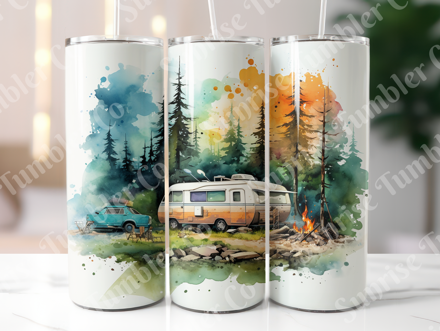 Camping Variety Part 3 - 20oz and 30oz Tumblers (Glow In The Dark Green And Blue Available)
