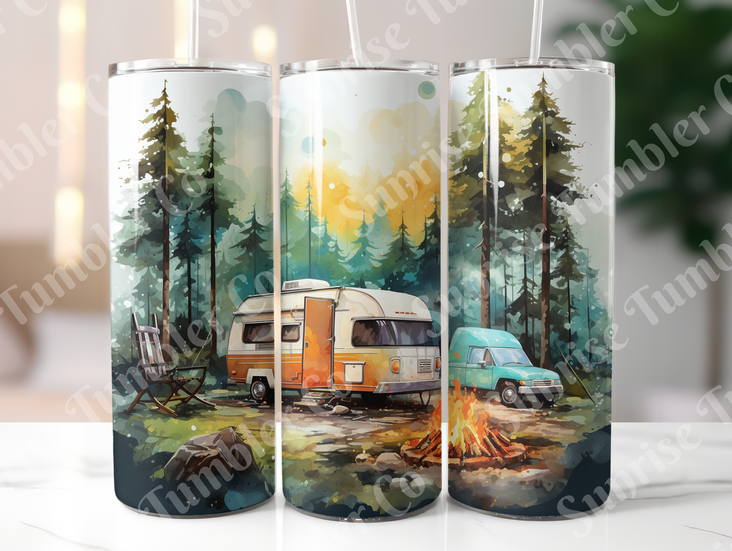 Camping Variety Part 3 - 20oz and 30oz Tumblers (Glow In The Dark Green And Blue Available)