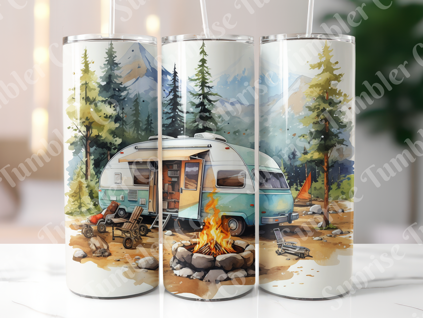 Camping Variety Part 3 - 20oz and 30oz Tumblers (Glow In The Dark Green And Blue Available)
