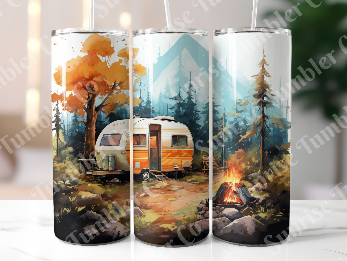Camping Variety Part 3 - 20oz and 30oz Tumblers (Glow In The Dark Green And Blue Available)
