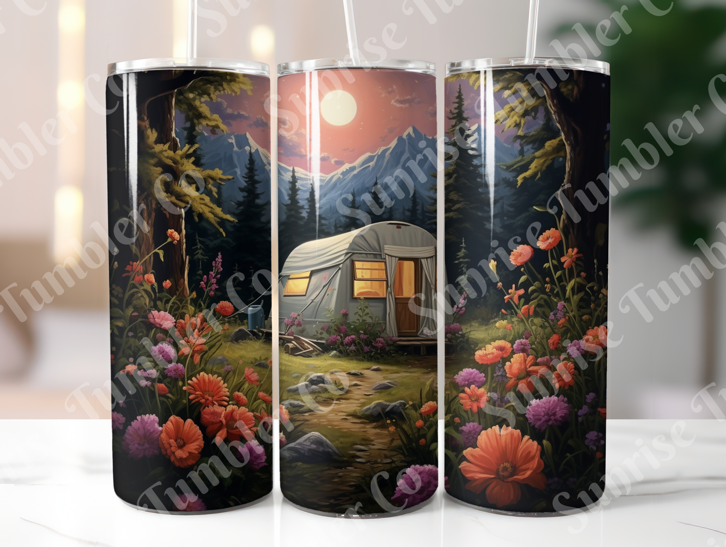 Camping Variety Part 3 - 20oz and 30oz Tumblers (Glow In The Dark Green And Blue Available)