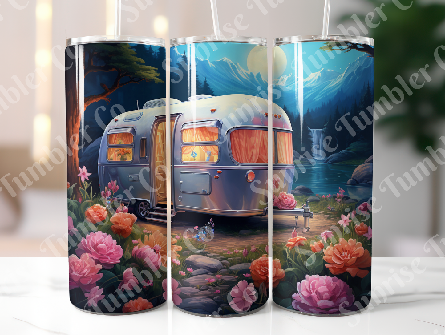 Camping Variety Part 3 - 20oz and 30oz Tumblers (Glow In The Dark Green And Blue Available)