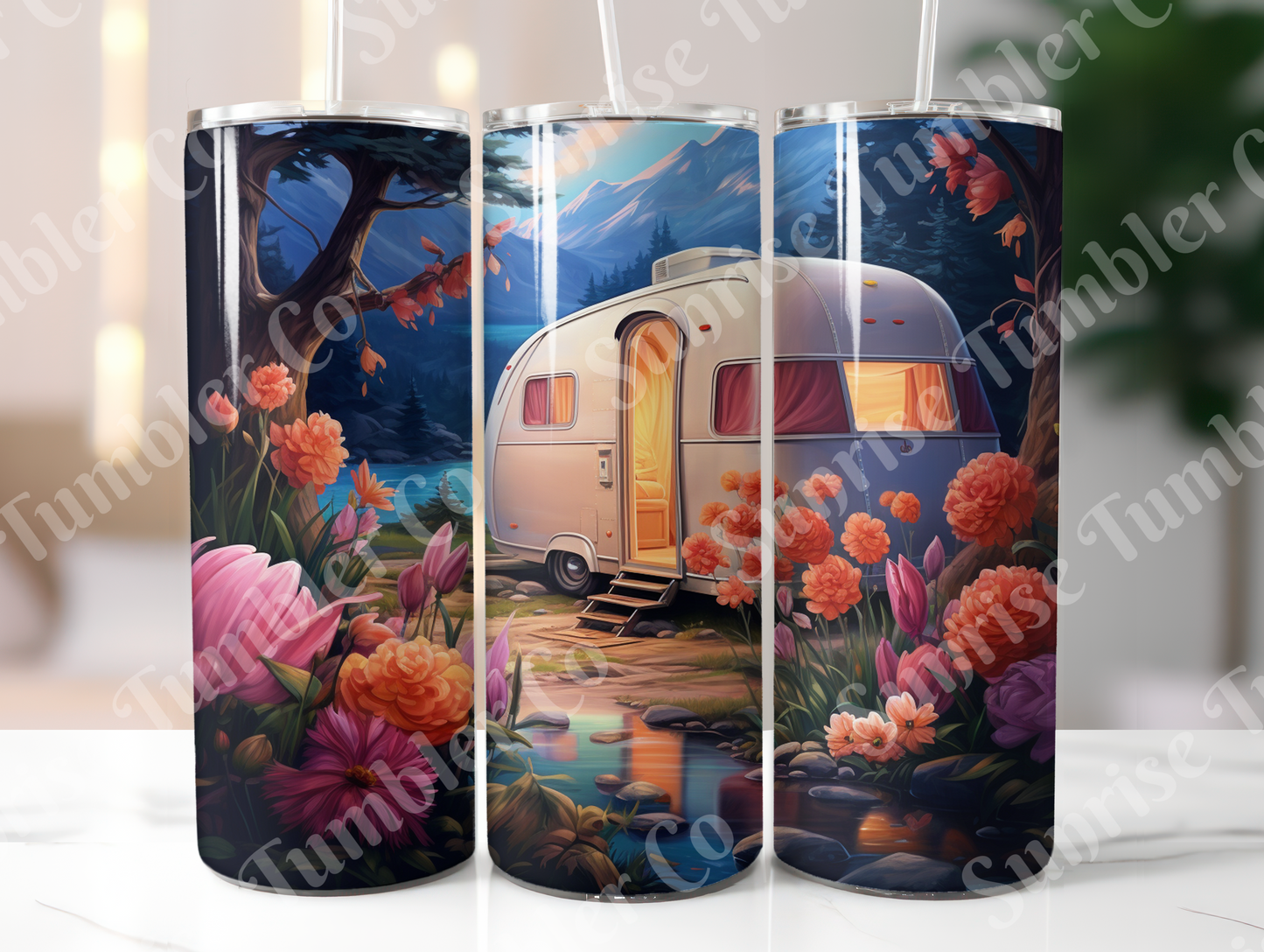 Camping Variety Part 3 - 20oz and 30oz Tumblers (Glow In The Dark Green And Blue Available)