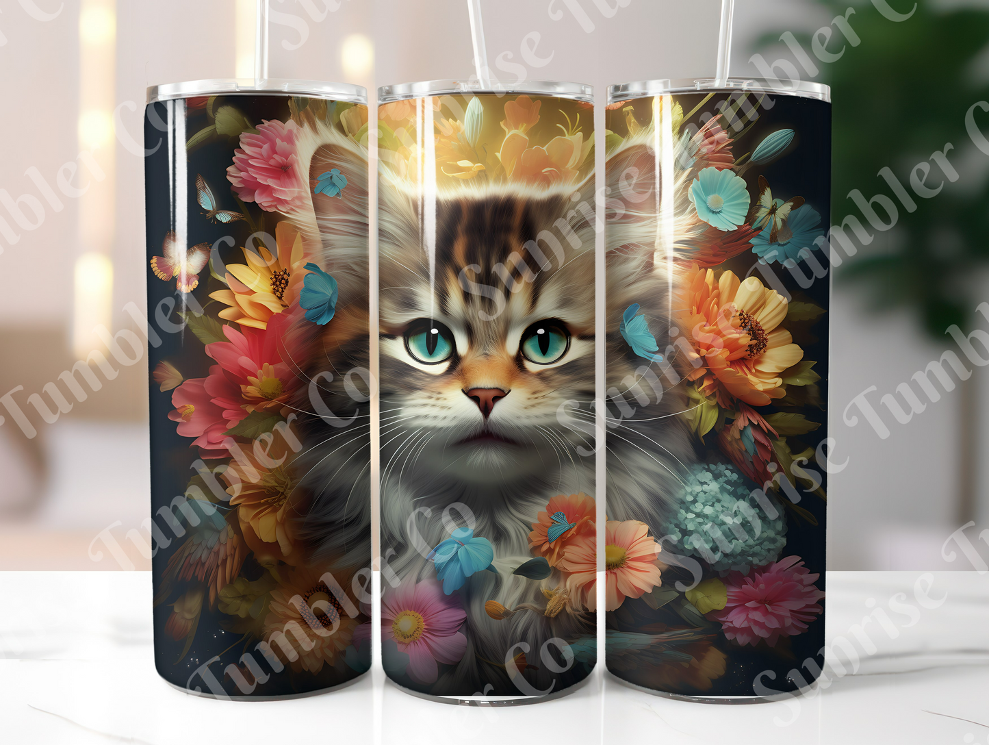 Cat Lovers Variety Part 1 - 20oz and 30oz Tumblers (Glow In The Dark Green And Blue Available)