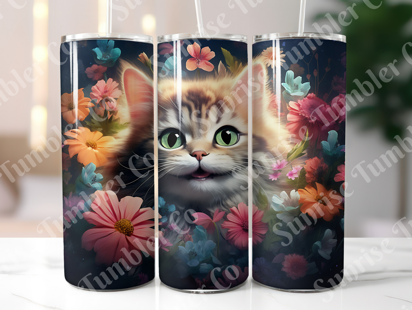 Cat Lovers Variety Part 1 - 20oz and 30oz Tumblers (Glow In The Dark Green And Blue Available)