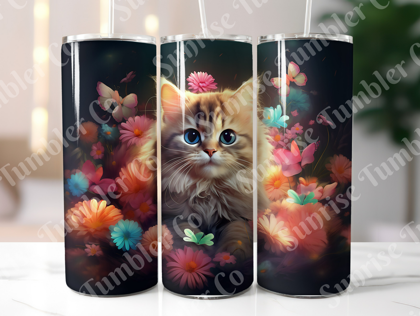 Cat Lovers Variety Part 1 - 20oz and 30oz Tumblers (Glow In The Dark Green And Blue Available)