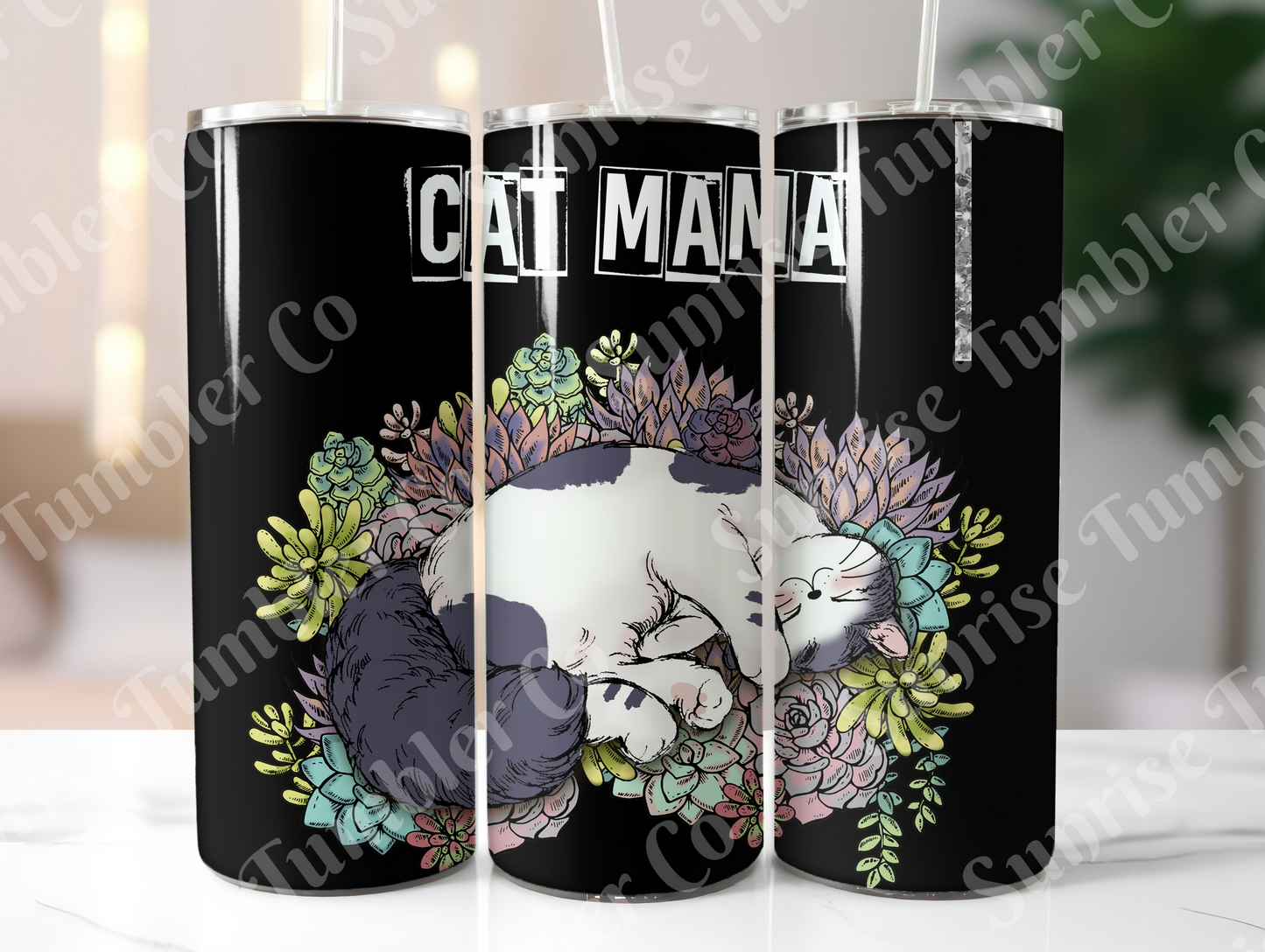Cat Lovers Variety Part 1 - 20oz and 30oz Tumblers (Glow In The Dark Green And Blue Available)