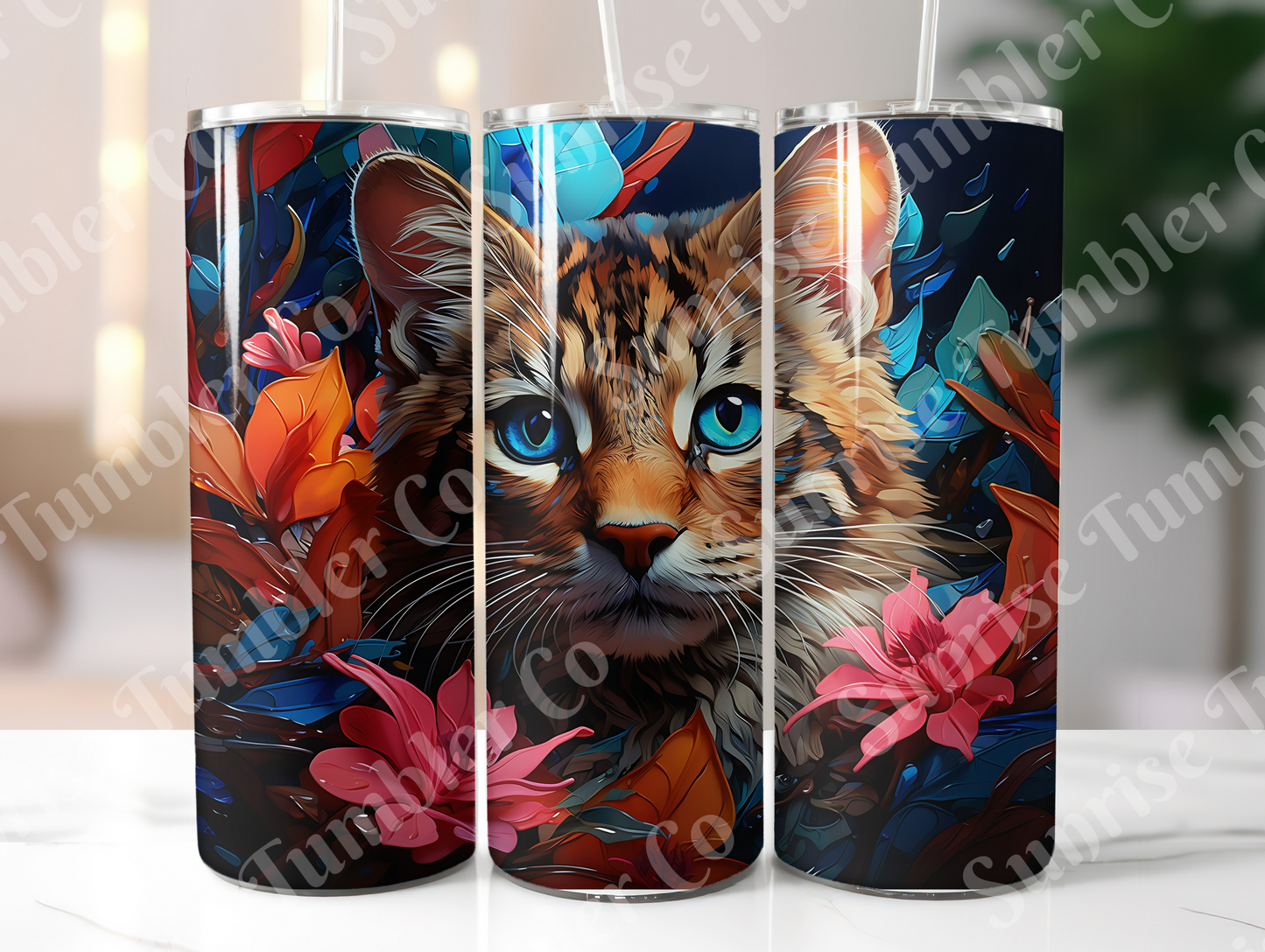 Cat Lovers Variety Part 1 - 20oz and 30oz Tumblers (Glow In The Dark Green And Blue Available)