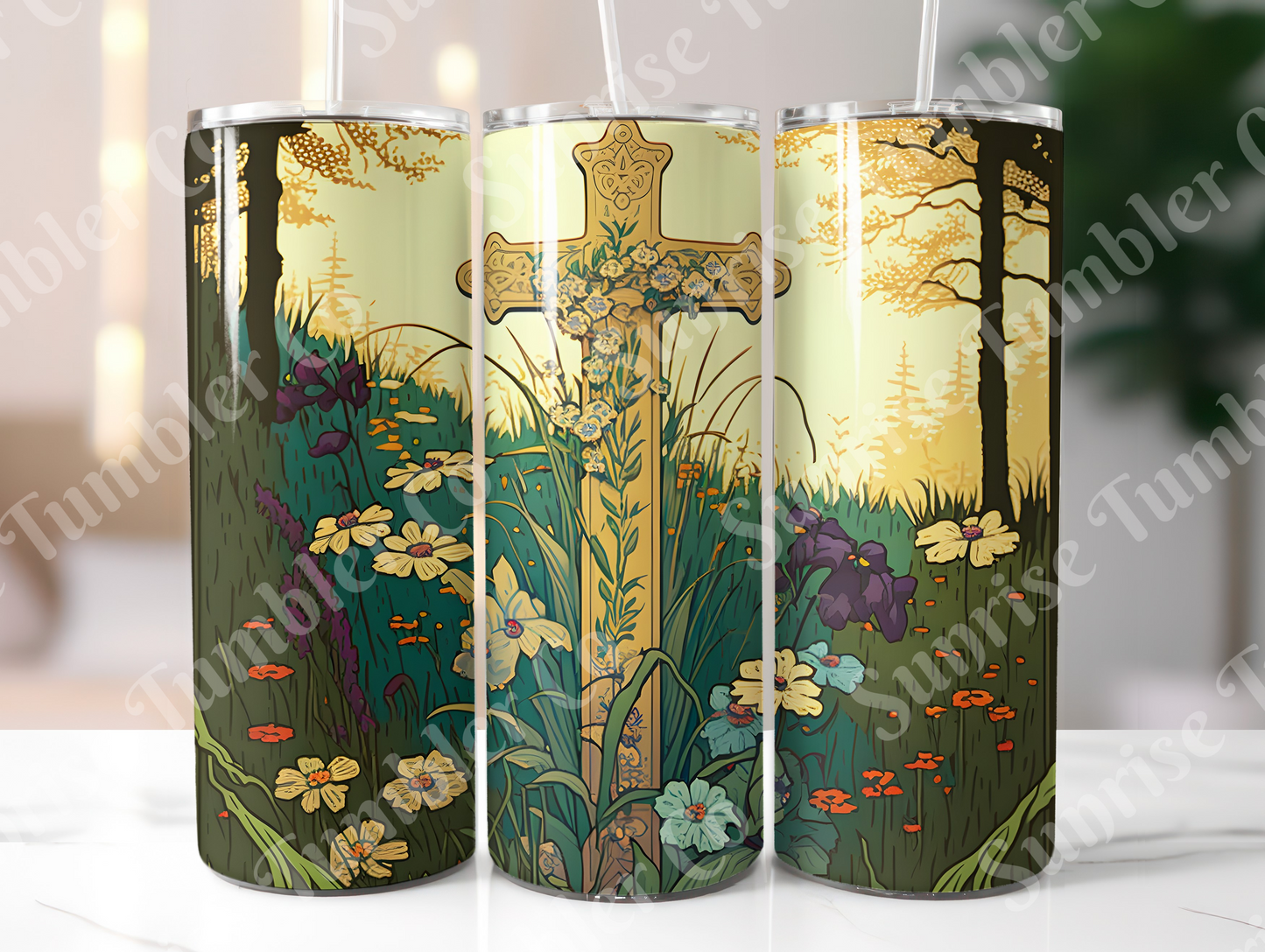 Cross Variety - 20 oz or 30 oz Tumbler (Glow In The Dark Option Available)