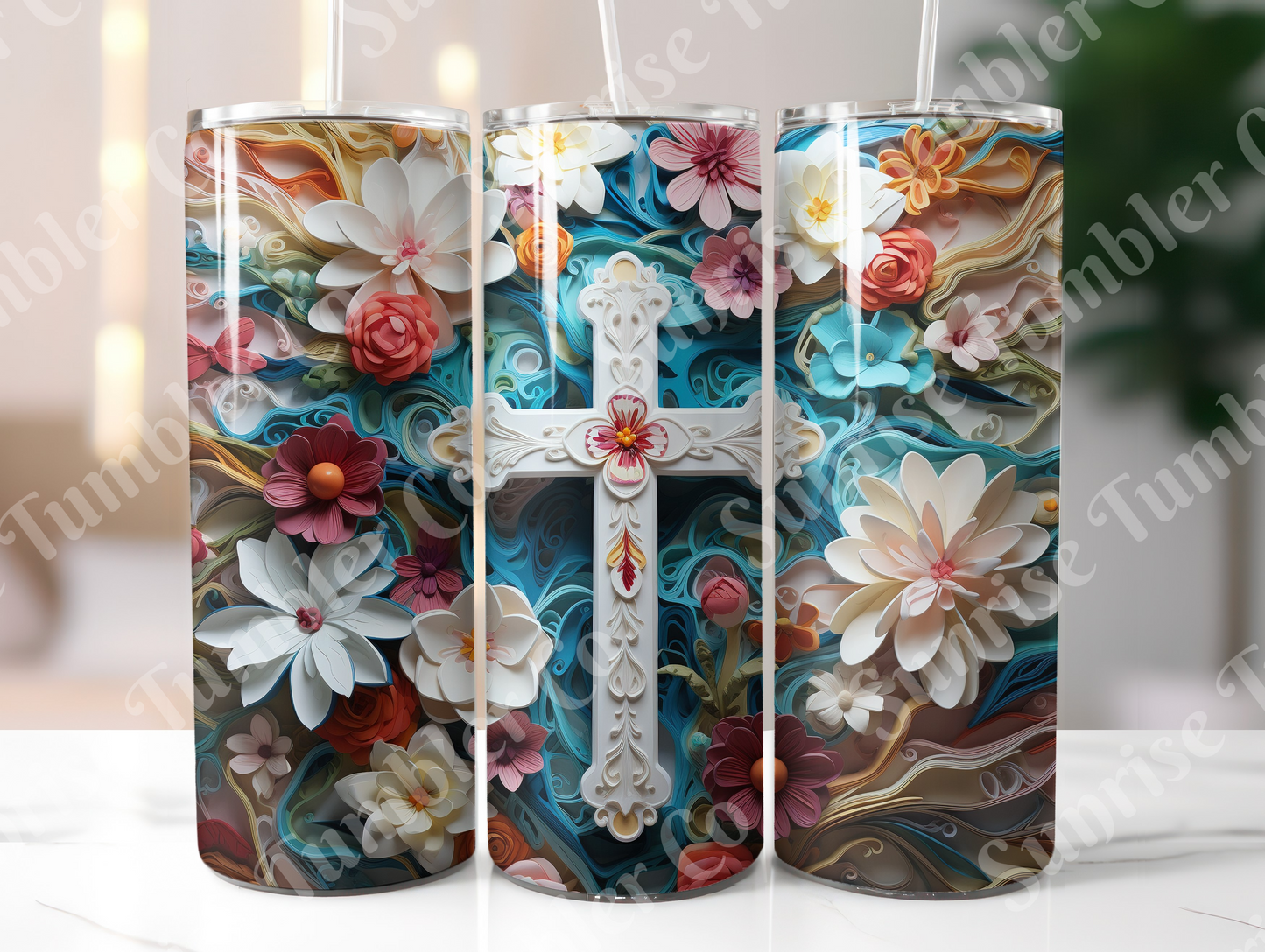 Cross Variety - 20 oz or 30 oz Tumbler (Glow In The Dark Option Available)