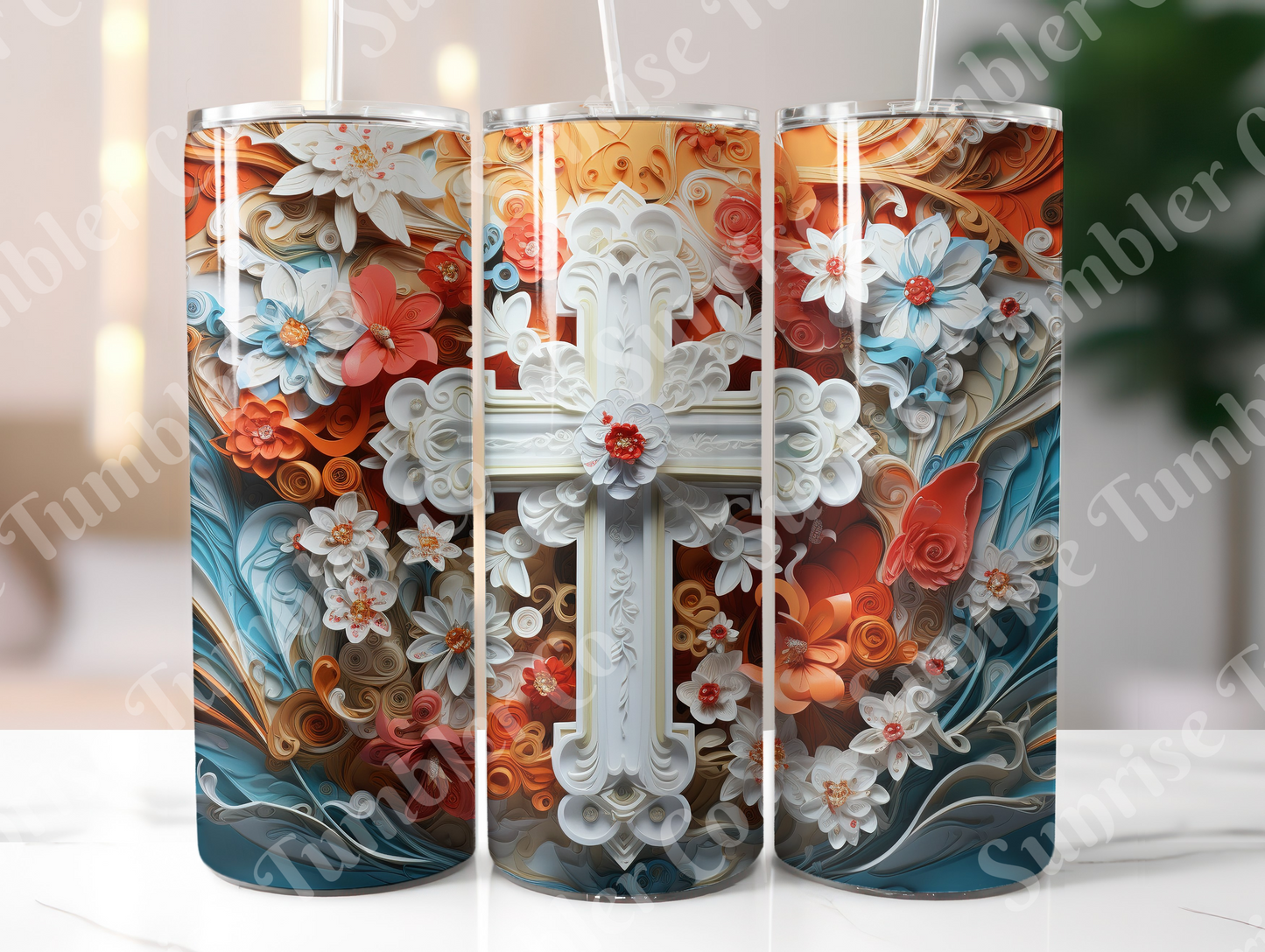 Cross Variety - 20 oz or 30 oz Tumbler (Glow In The Dark Option Available)