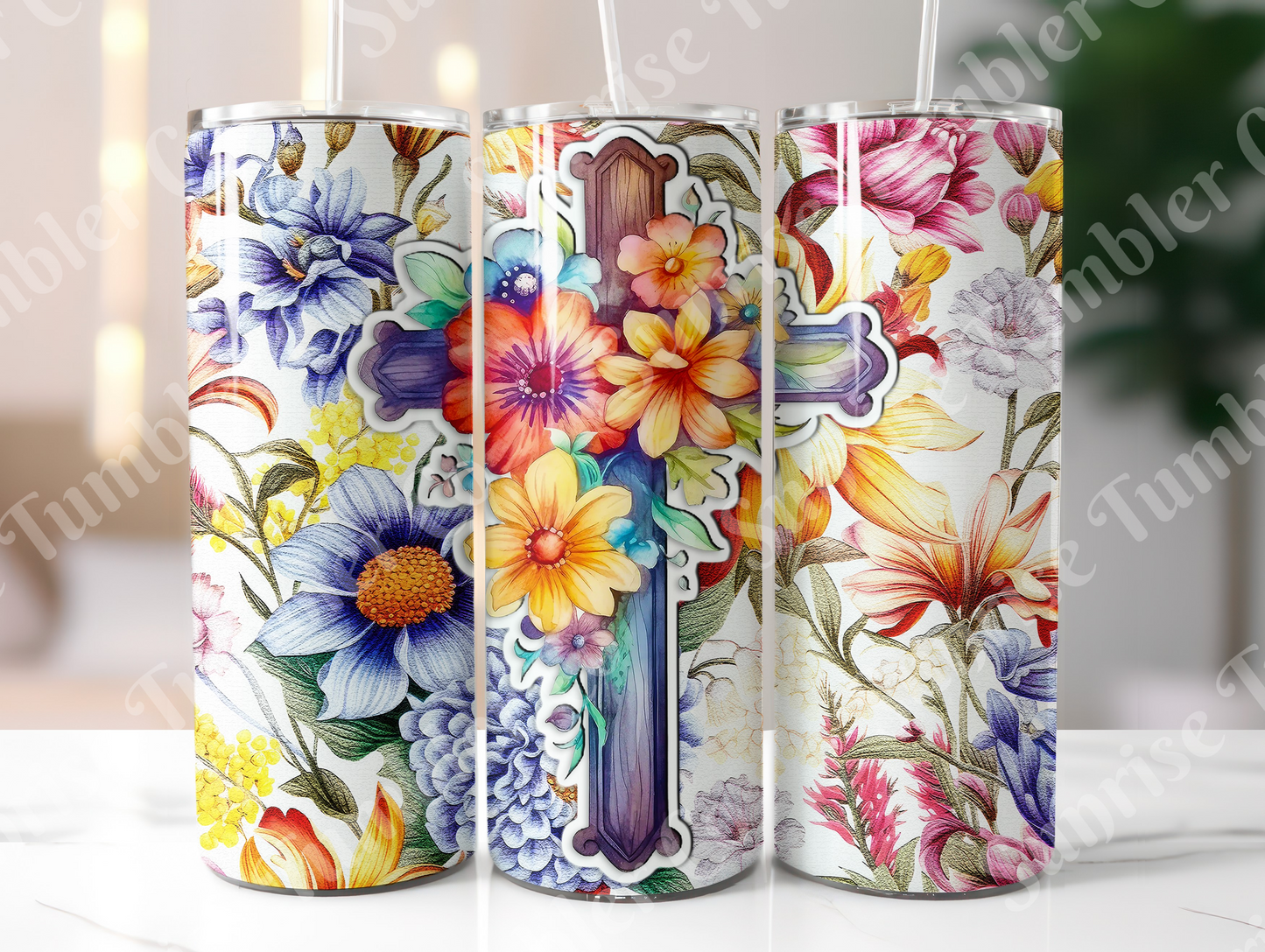 Cross Variety - 20 oz or 30 oz Tumbler (Glow In The Dark Option Available)