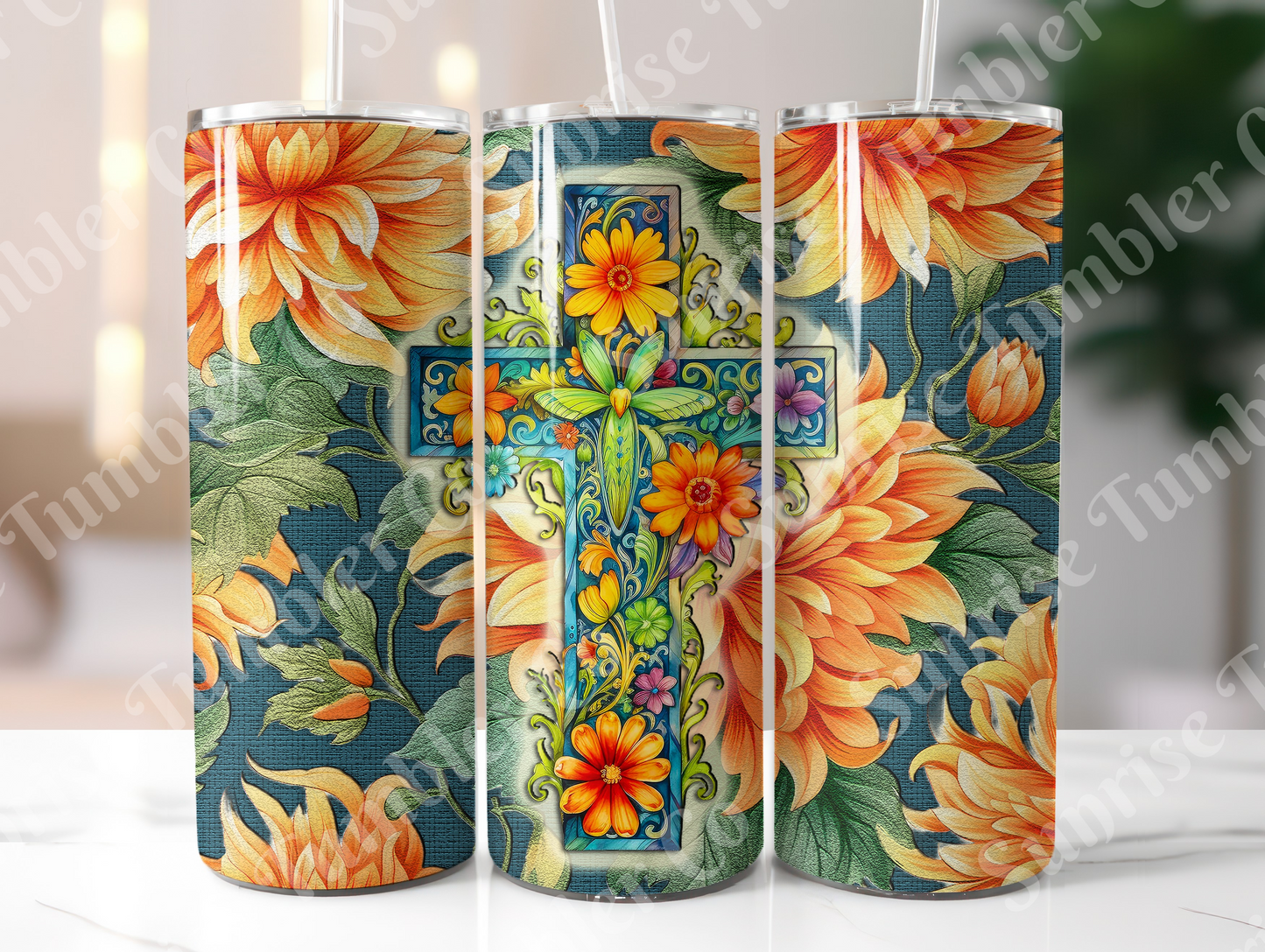 Cross Variety - 20 oz or 30 oz Tumbler (Glow In The Dark Option Available)