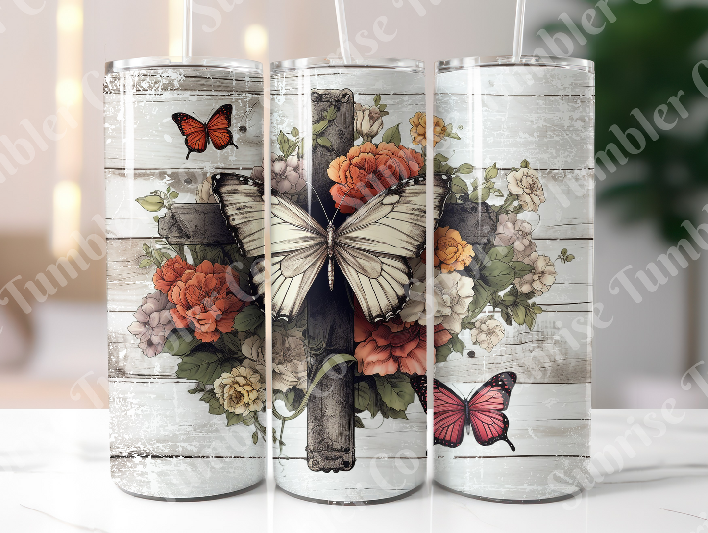 Cross Variety - 20 oz or 30 oz Tumbler (Glow In The Dark Option Available)