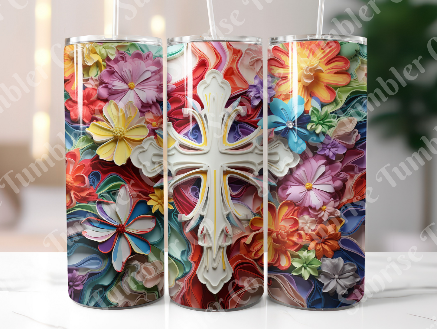 Cross Variety - 20 oz or 30 oz Tumbler (Glow In The Dark Option Available)