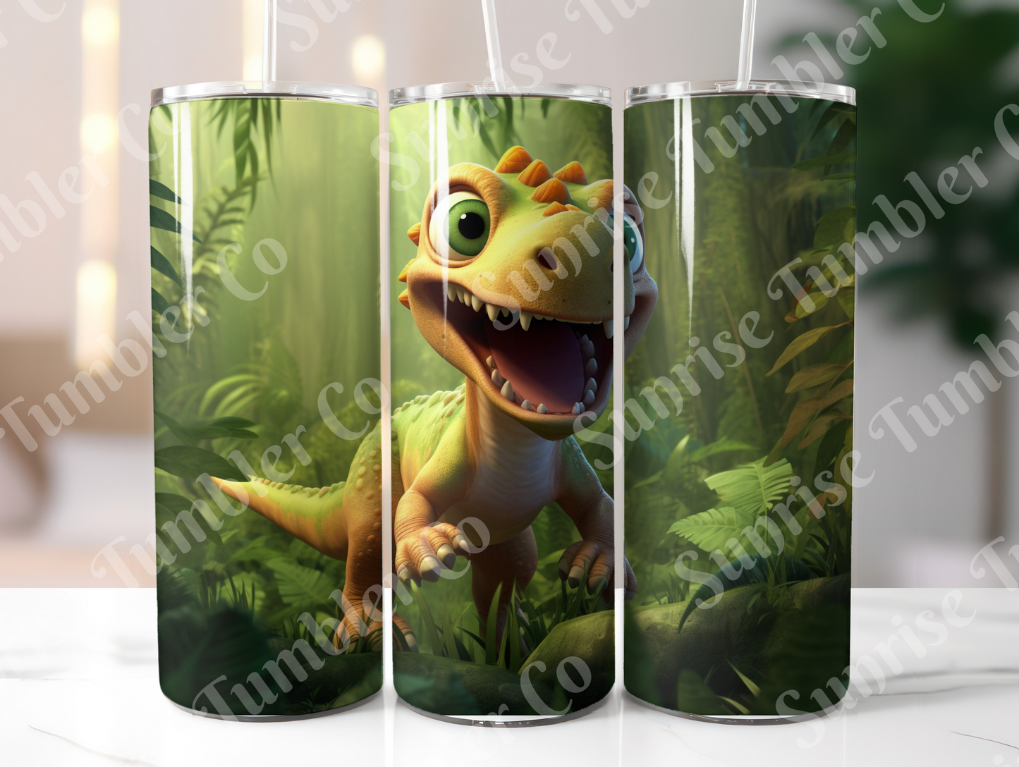 Dinosaur Variety Part 1 - 20oz and 30oz Tumblers (Glow In The Dark Green And Blue Available)