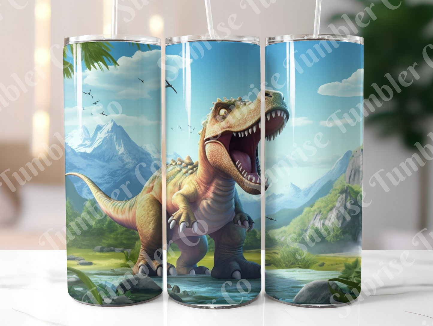 Dinosaur Variety Part 1 - 20oz and 30oz Tumblers (Glow In The Dark Green And Blue Available)