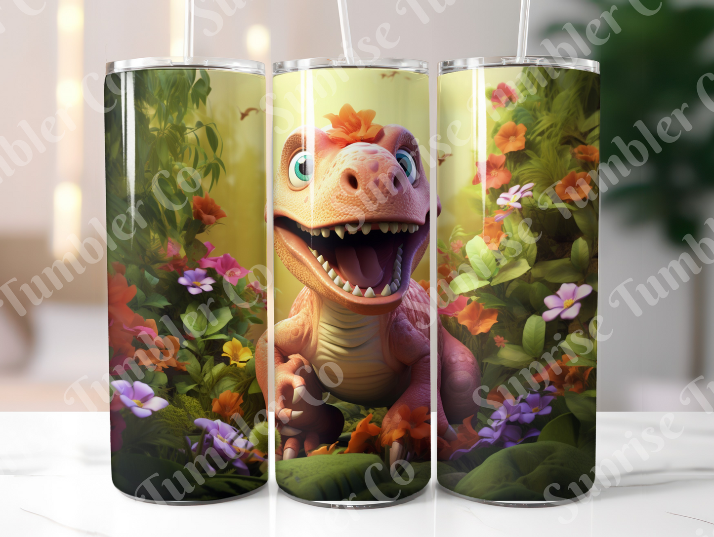 Dinosaur Variety Part 1 - 20oz and 30oz Tumblers (Glow In The Dark Green And Blue Available)