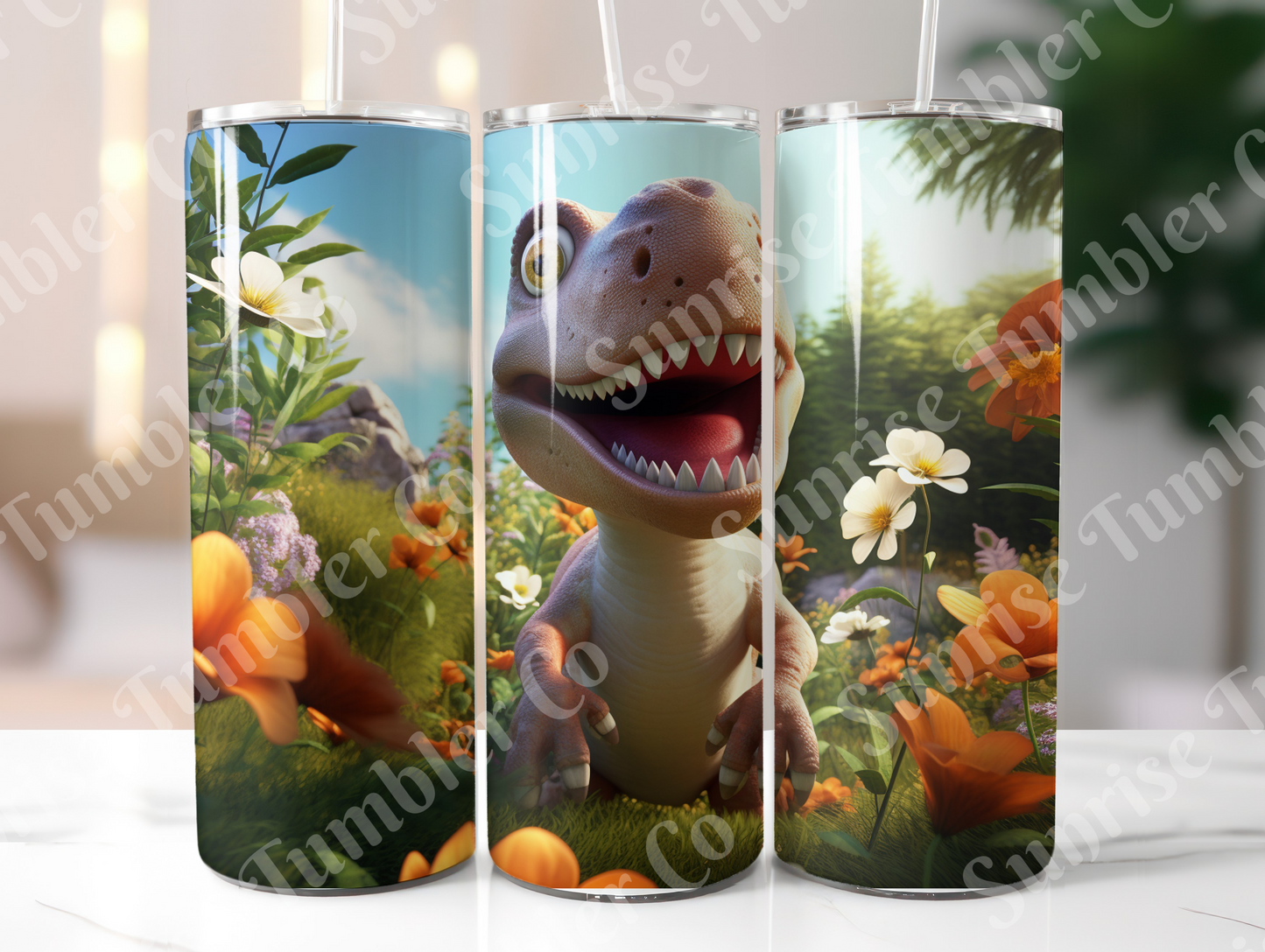 Dinosaur Variety Part 1 - 20oz and 30oz Tumblers (Glow In The Dark Green And Blue Available)