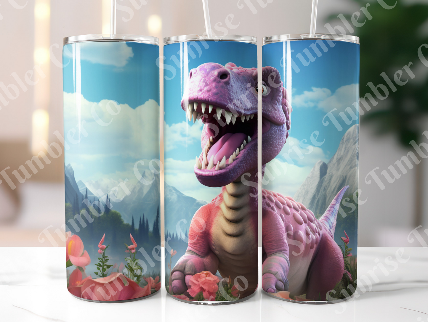 Dinosaur Variety Part 1 - 20oz and 30oz Tumblers (Glow In The Dark Green And Blue Available)