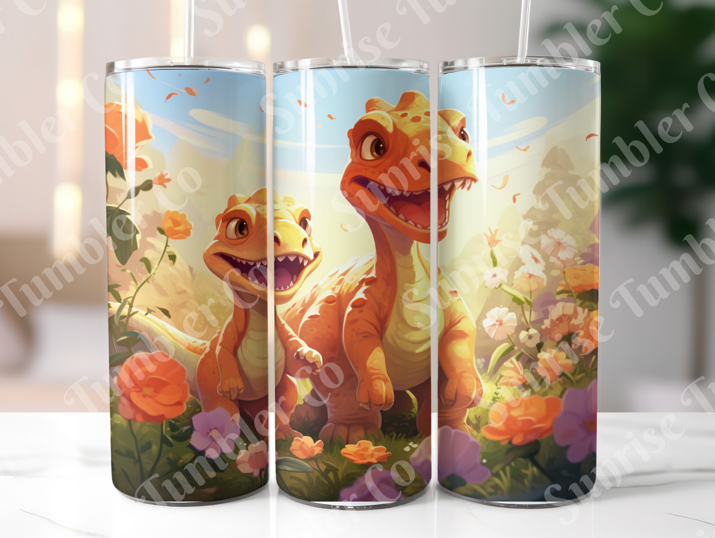Dinosaur Variety Part 1 - 20oz and 30oz Tumblers (Glow In The Dark Green And Blue Available)