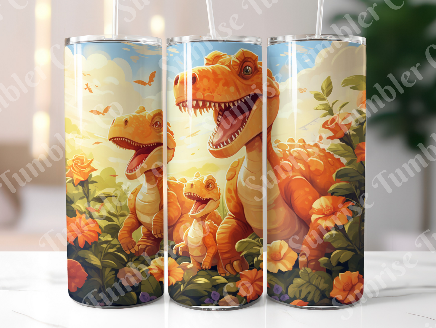 Dinosaur Variety Part 1 - 20oz and 30oz Tumblers (Glow In The Dark Green And Blue Available)