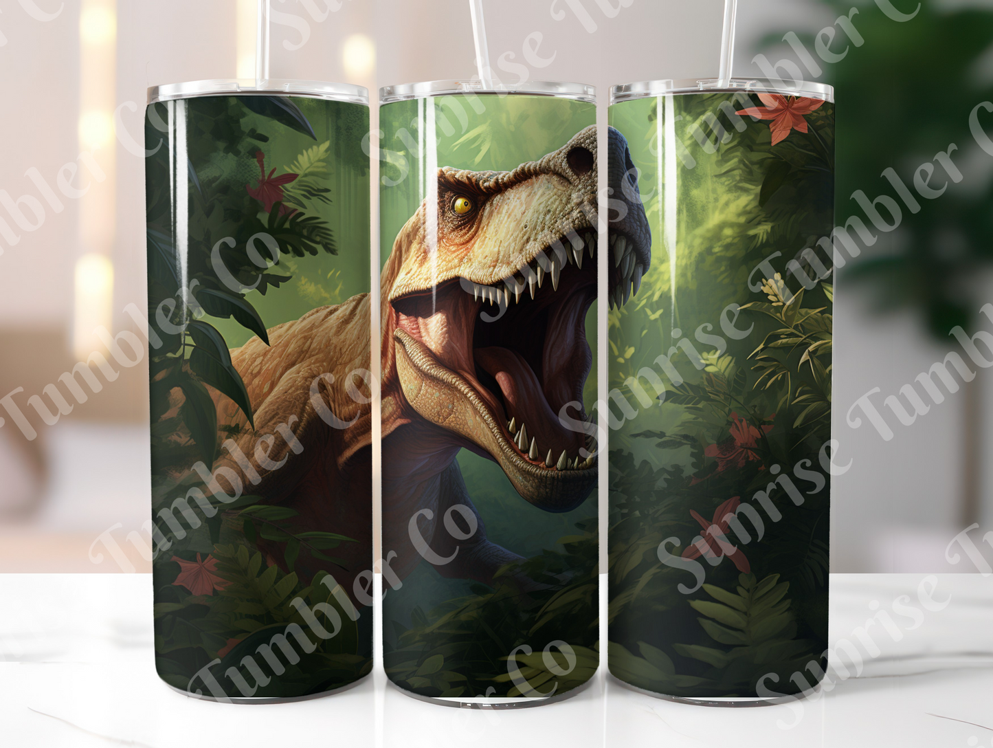 Dinosaur Variety Part 1 - 20oz and 30oz Tumblers (Glow In The Dark Green And Blue Available)