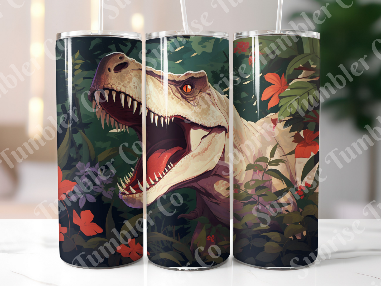 Dinosaur Variety Part 1 - 20oz and 30oz Tumblers (Glow In The Dark Green And Blue Available)