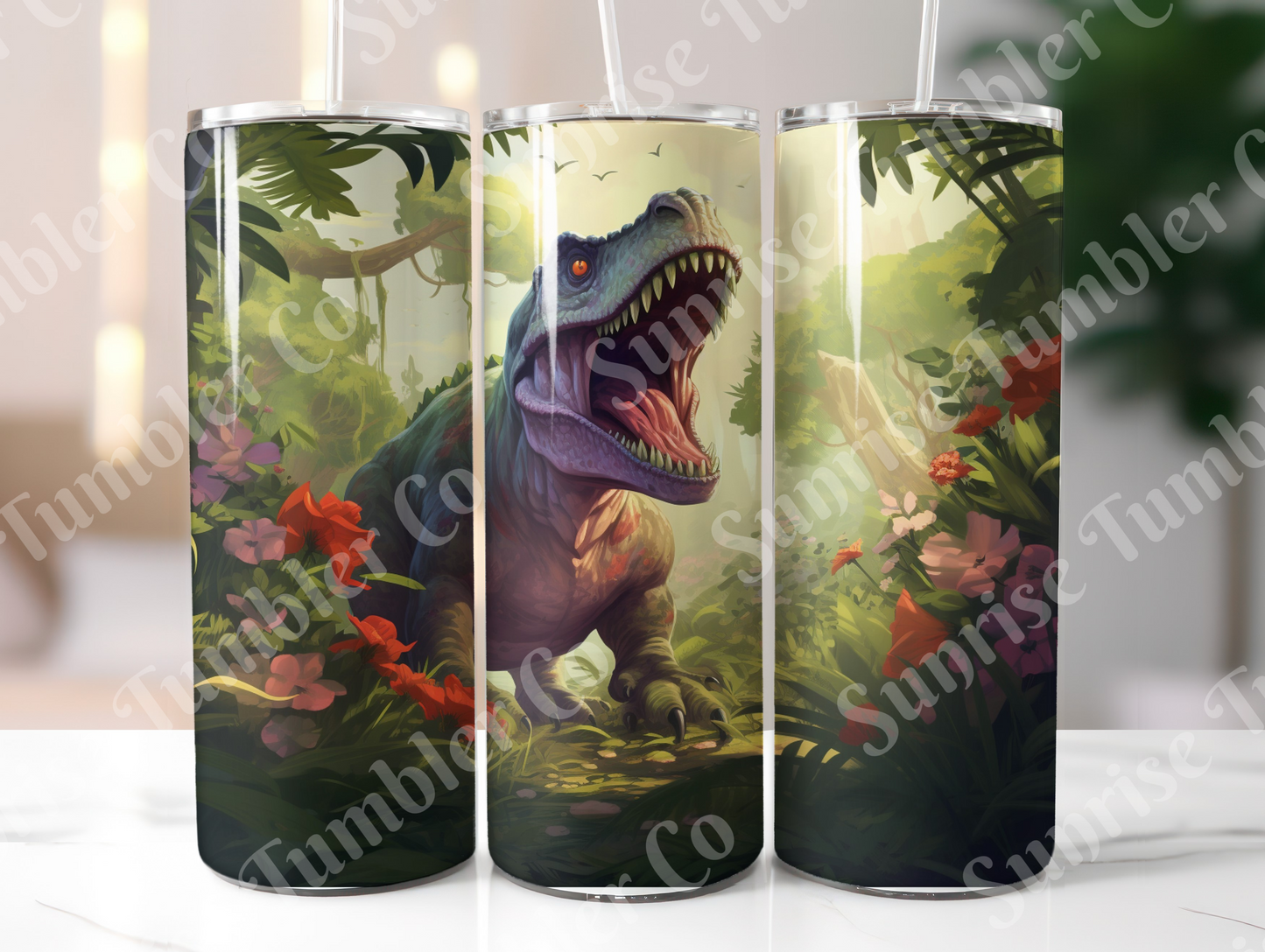 Dinosaur Variety Part 1 - 20oz and 30oz Tumblers (Glow In The Dark Green And Blue Available)