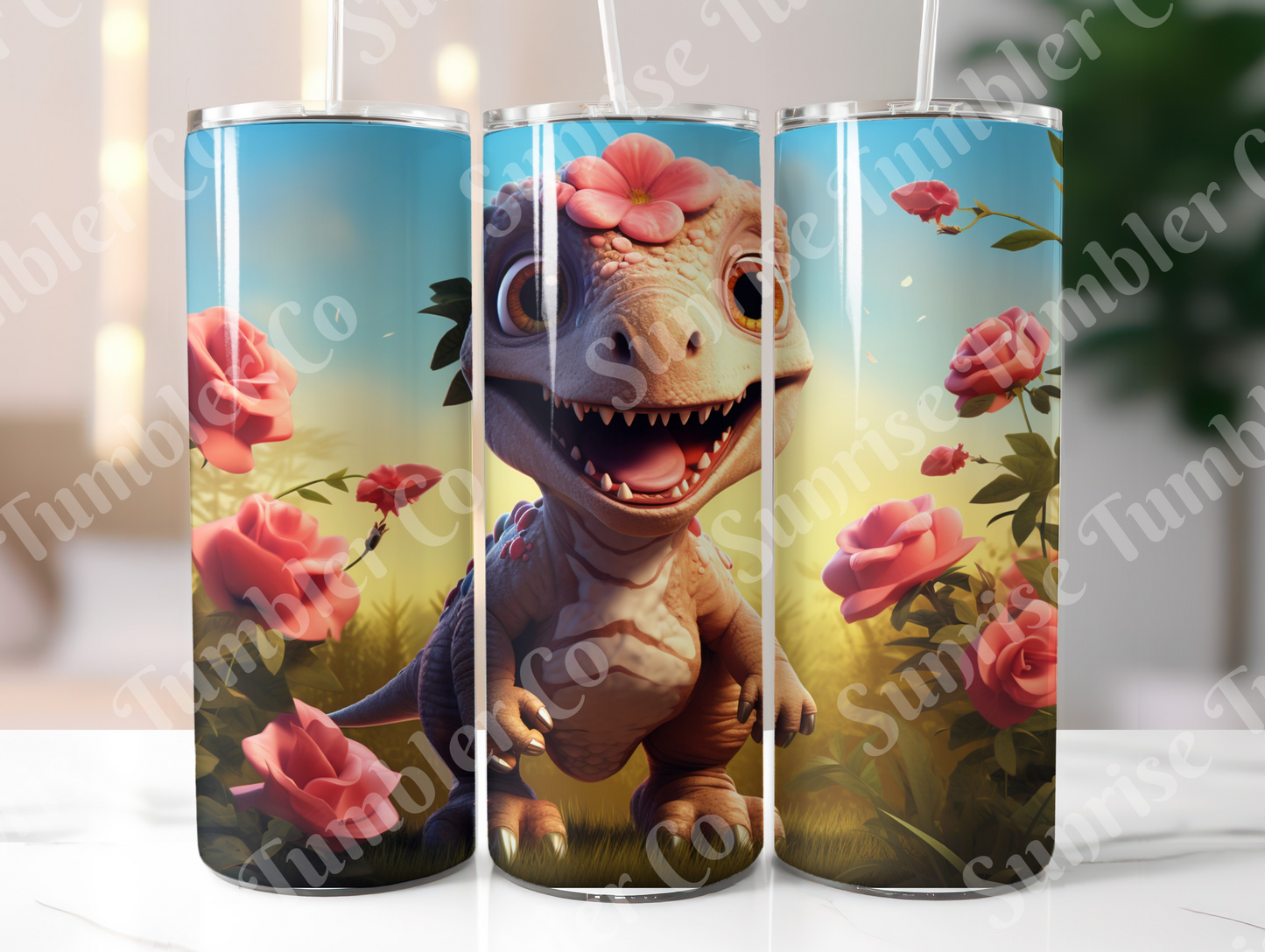 Dinosaur Variety Part 2 - 20oz and 30oz Tumblers (Glow In The Dark Green And Blue Available)