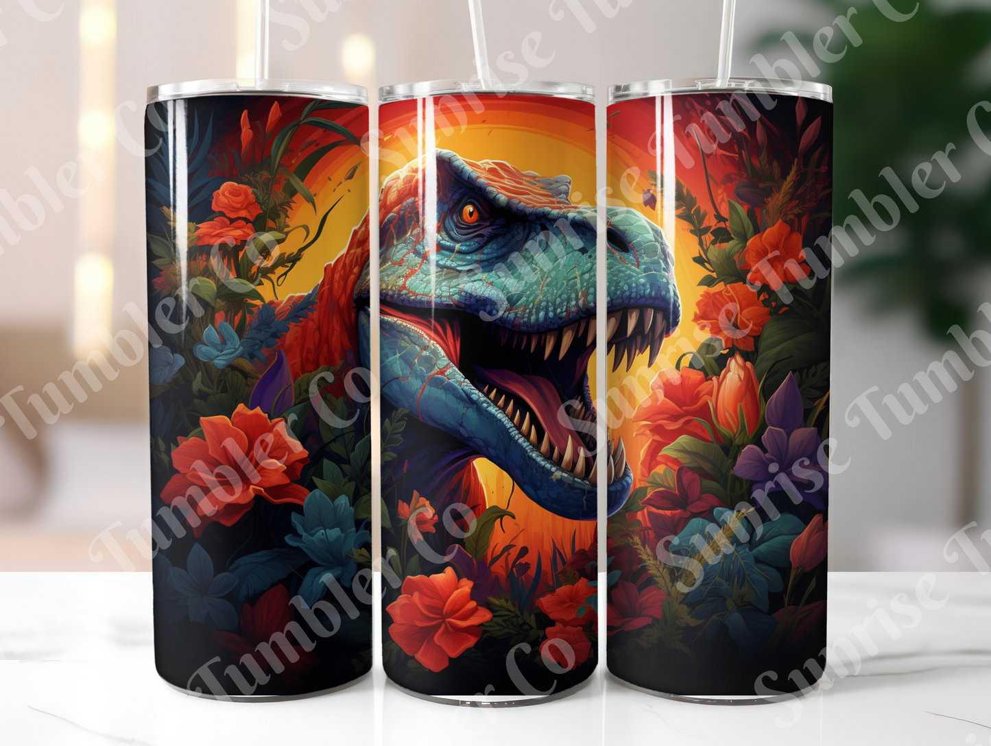 Dinosaur Variety Part 2 - 20oz and 30oz Tumblers (Glow In The Dark Green And Blue Available)