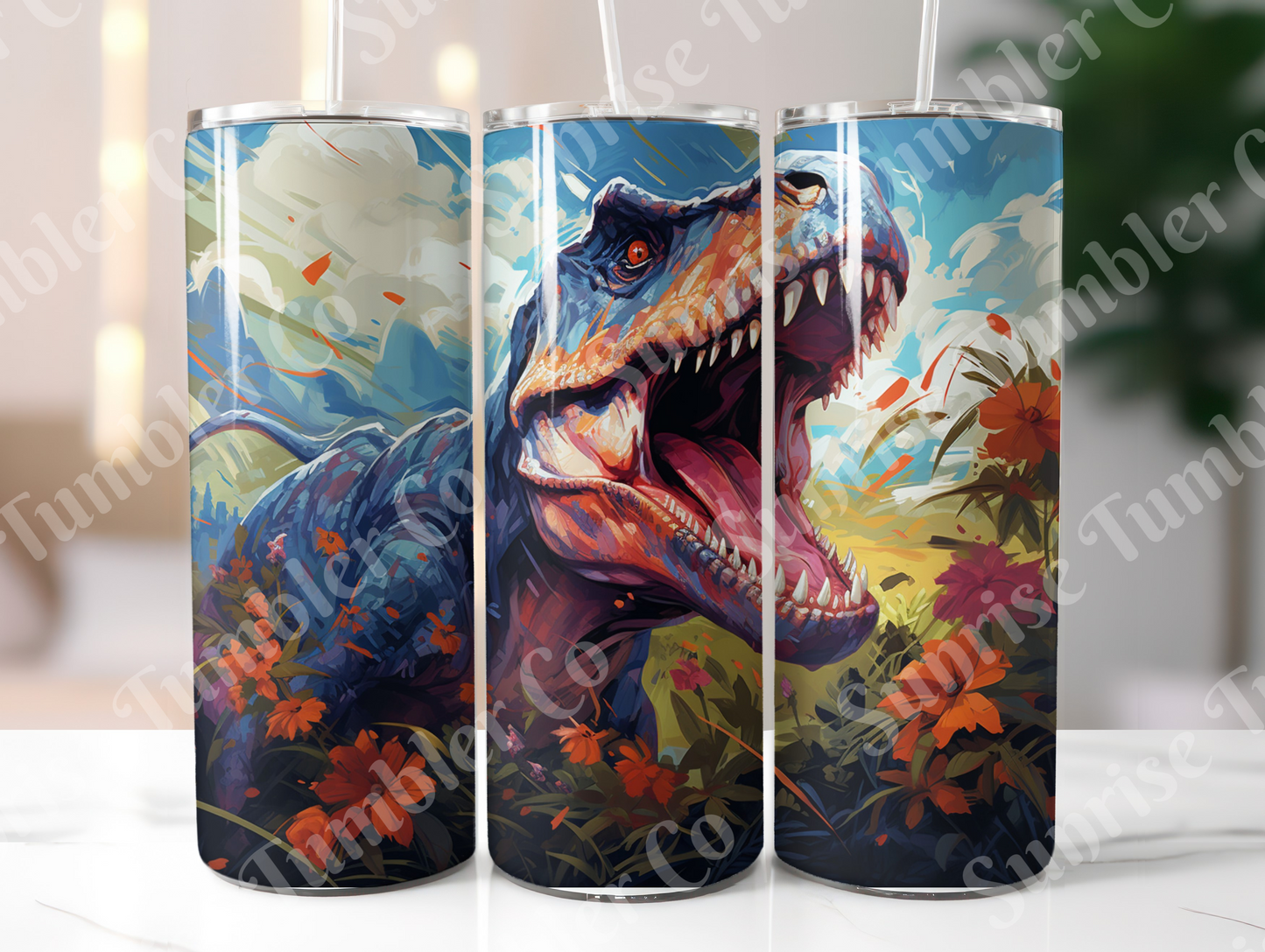 Dinosaur Variety Part 2 - 20oz and 30oz Tumblers (Glow In The Dark Green And Blue Available)
