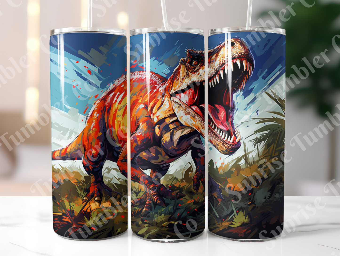 Dinosaur Variety Part 2 - 20oz and 30oz Tumblers (Glow In The Dark Green And Blue Available)