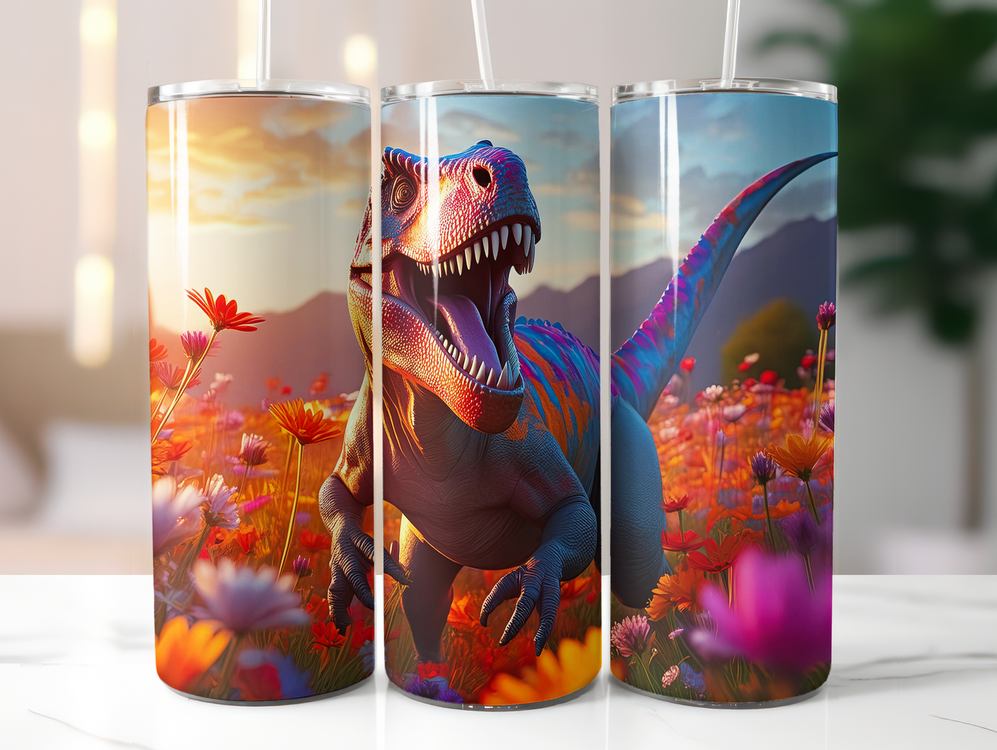 Dinosaur Variety Part 2 - 20oz and 30oz Tumblers (Glow In The Dark Green And Blue Available)